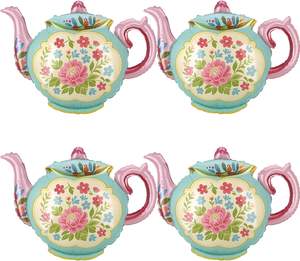Palloncini per <span class=keywords><strong>Tea</strong></span> <span class=keywords><strong>Party</strong></span>, Palloncini in Alluminio a Forma di Teiera da 35 Pollici, Decorazioni per Feste a Tema Giardino del Tè - Product Image 3