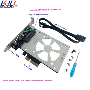 Vendita in fabbrica pci-e 4.0 4X a U.2 adattatore per connettore SFF-8639 con cavo SATA 3.0 7pin per <span class=keywords><strong>U2</strong></span> NVME sd/2.5 "SATA SSD - Product Image 1