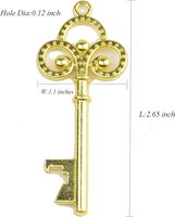 Clés squelette extra larges finition bronze antique, ensemble vintage, décoration de fête de mariage, breloque de bijoux DIY, ouvre-bouteille, cadeau