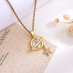 Collana Celeste all'Ingrosso 2026 da <span class=keywords><strong>Donna</strong></span> con Ciondoli Luna, Pianeti e Conchiglie, Gioielli alla Moda in Acciaio Inossidabile Anti-Appannamento - Product Image 3