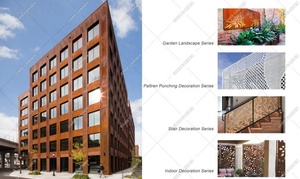 Corten Steel Facade Decorative Solid Metal Panel <strong>Cladding</strong> <strong>Sheet</strong> 3D Wall Panel Waterproof Industry Curtain Wall Design - Product Image 4