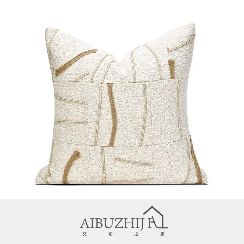 AIBUZHIJIA Boho Jogar Travesseiro Capa Luxo High End Decorativa Bege Capa de Almofada 45*45 para Sofá