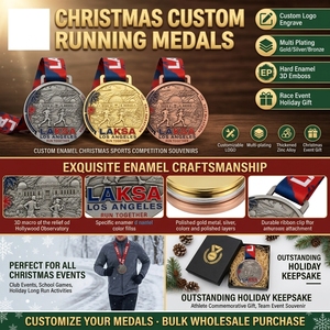 Medaglie Personalizzabili per Maratona Urbana, Incise al Laser, Placcate in Oro, Spessore 2,5mm, Fusione/Stampaggio 2D/3D, 1° 2° 3° Posto, in Metallo - Product Image 2