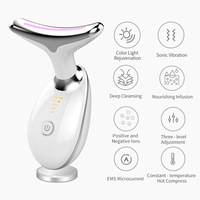 Appareil de beauté pour le visage et le cou, micro-courant, lifting, raffermissement de la peau, anti-rides, rechargeable par USB, multi-prises