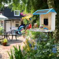 Caméra de surveillance de la faune de jardin extérieure, mangeoire à oiseaux avec caméra, reconnaissance des espèces d'oiseaux par IA, mangeoire intelligente avec caméra