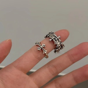 Usine prix de gros ancien Style sombre Hip Hop Punk ouvert réglable religieux <span class=keywords><strong>croix</strong></span> anneau pour femmes hommes Couple bijoux - Product Image 4
