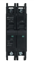 Disjoncteur sur rail DIN certifié UL HCB1U-60/2, protection de circuit de branche UL489, 2 pôles, 15 ampères, 240 Vca, courbe C