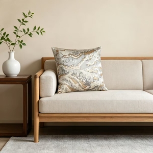 Coussin de canapé antidérapant de luxe haut de gamme, tendance et populaire, avec texture imprimée en feuille d'or de haute qualité, en peluche - Product Image 4