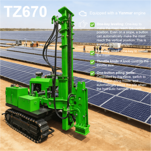 2025 superventas TZ670 máquina TeZhong tierra tornillo agujero pila con motor bomba núcleo componentes Solar fotovoltaico pila controlador - Product Image 3