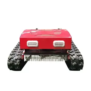 Chinese new farm machines remote control lawn mower gasoline engine for grass cutting.