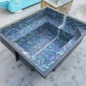 Chất lượng cao Nhà Gia Đình khách sạn hình chữ nhật sợi thủy tinh kích thước nhỏ bồn tắm nước nóng hồ bơi Spa Plunge trên mặt đất hồ bơi - Product Image 4