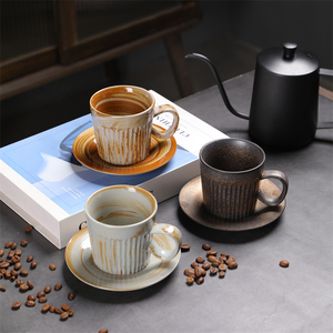 Tasse à café en céramique de style japonais pour une personne, faite à la main en poterie rustique, 170 ml, compatible lave-vaisselle et micro-ondes, écologique, pour usage domestique - Product Image 3