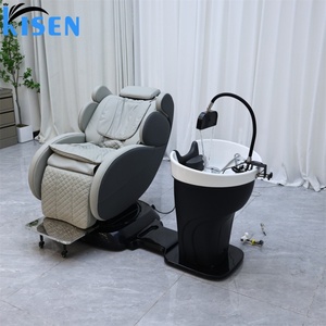 KISEN High Quality Salon <b>Rotating</b> Electric Shampoo <b>Chair</b> Hair Salon Beauty Barbershop Hair Washing Waterfall Shampoo <b>Chair</b> - Product Image 1
