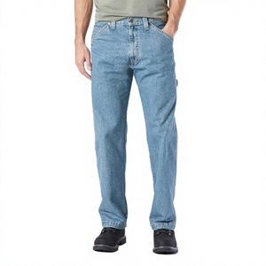 Vintage Heavy Denim Men's Jeans 100% Cotton Solid Woven Eco-Friendly Spring Summer Straight Leg Mid Waist Casual Stonewashed - Product Image 3