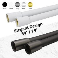 Tuyau de douche en silicone couleur bronze avec corps flexible et raccords en acier inoxydable antirouille pour installation de salle de bain moderne