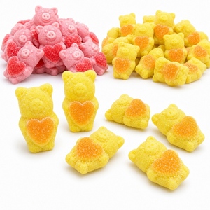 Caramelos de Goma Suecos en Forma de Cerdo y Corazón, Sabores Naranja y <span class=keywords><strong>Fresa</strong></span>, Veganos, Halal, Cumplen con las Normas de EE. UU. y la UE, Regalo Novedoso - Product Image 1