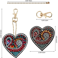Porte-clés de peinture diamant 5D DIY, porte-clés en strass, cadeau artisanal, vente en gros pour la décoration intérieure