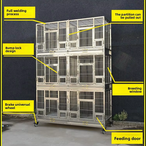 Cage à oiseaux sur mesure extra-large à double couche en acier inoxydable, anti-évasion, volière extérieure pour cour - Product Image 1