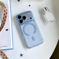 Coque de téléphone ultra-fine en PC rigide pour iPhone 18Pro 17 Air 16 15 14 Plus 13 12 Pro Max, transparente avec protection magnétique de l'objectif