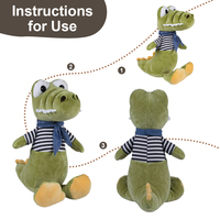 Peluches d'alligator, animaux en peluche dinosaures, peluches Triceratops douces, cadeaux d'anniversaire pour enfants, filles et garçons