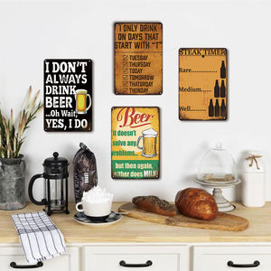 Décoration Vintage 20x30 cm Plaques en Étain Rustiques Enseignes Métalliques Vintage Personnalisées pour Boissons pour Bar Club Grotte à Hommes Décoration Intérieure - Product Image 4