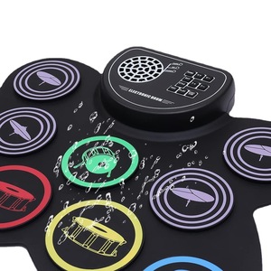9 drum plates 5 colori di tono corna arrotolate a mano batteria batteria <span class=keywords><strong>strumenti</strong></span> musicali regalo di natale per bambini - Product Image 5