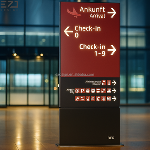 Servicios de ventanilla única Sistema de nombre del aeropuerto Señalización de señalización Wayfinding exterior/interior Señales direccionales Guía Plyon Sign - Product Image 6