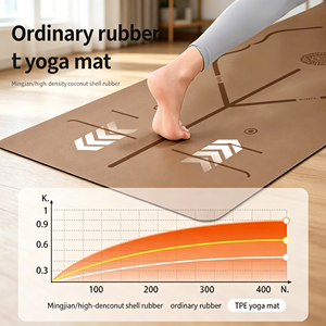 Tapis de yoga en caoutchouc naturel antidérapant, professionnel, pour la maison, isolation acoustique et absorption des chocs, fitness - Product Image 4