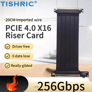 Titric <span class=keywords><strong>สาย</strong></span>ชาร์จ <span class=keywords><strong>PCIe</strong></span> <span class=keywords><strong>4.0</strong></span> X16ไรเซอร์เกรดอุตสาหกรรม20ซม. ตัวขยาย16X ความเร็วเต็ม<span class=keywords><strong>สาย</strong></span>สำหรับเซิร์ฟเวอร์ GPU <span class=keywords><strong>4.0</strong></span>สต็อกสายไรเซอร์ X16 - Product Image 2