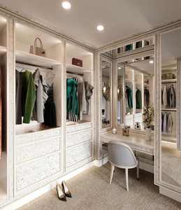 Custom Luxury Hotel <b>Wardrobe</b> Clothes Organizer Modern Style White Wooden Closet Bedroom <b>Wardrobes</b> Cabinet - Product Image 1
