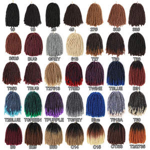 Tomo — extensions capillaires synthétiques 12 pouces, tresses au Crochet, couleur verte ombrée à <span class=keywords><strong>noir</strong></span>, extensions courtes bouclées au Crochet pour printemps, prix de gros - Product Image 2