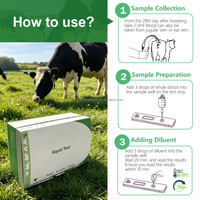 Kit de test rapide de grossesse bovine PAG pour usage vétérinaire, prix usine, test sur sang total et sérum pour la détection de l'élevage de bovins laitiers en ferme