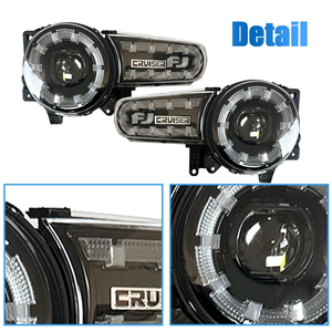 פנס ראשי LED חדש 12V ו-DRL 10000 לומן 5000K Plug&Play שדרוג דינמי עבור FJ Cruiser 2007-2020 - Product Image 4