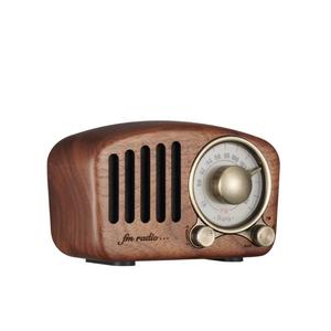 R919 penerima radio, model retro klasik bahan kayu portabel FM SD MP3 Radio stereo Speaker Bluetooth AUX USB dapat diisi ulang