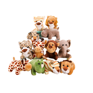 Khuyến Mãi Kawaii Thú Nhồi Bông Rừng Động Vật Đồ Chơi Plushie Khỉ Tiger Lion Elephant Keychain Mềm Giá Rẻ Động Vật Sang Trọng Móc Khóa Đồ Chơi - Product Image 1