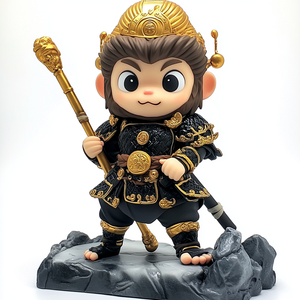 Offre Spéciale noir résine Statue Figure décors à la maison <span class=keywords><strong>mythe</strong></span> personnage soleil Wukong Souvenir cadeau résine artisanat - Product Image 1