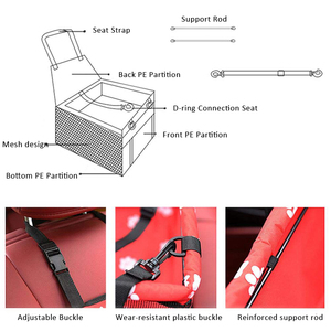 Siège <span class=keywords><strong>voiture</strong></span> respirant et lavable pour chien, Portable, <span class=keywords><strong>pliable</strong></span> et facile à transporter, idéal en voyage, adapté au chien - Product Image 6
