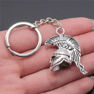 Portachiavi con Elmo da Soldato Romano Retrò all'Ingrosso, Supporto in Metallo Fai da Te, Souvenir Regalo, 2 Colori, Ciondolo 3D da Uomo, Anello Portachiavi Sparta - Product Image 1