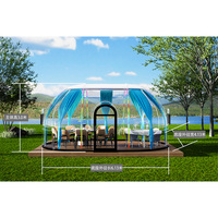 Maison à bulles ovale transparente étanche Hôtel de luxe pour le glamping Maison dôme à bulles en PC