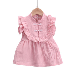 Vestido de Verano para Bebé, Estilo Étnico, Sin Mangas, con Falda de Lazo para Niñas - Product Image 1