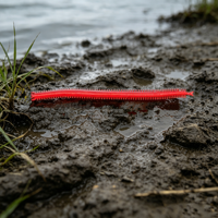 TUOLI Appât souple en gros, design réaliste de centipède avec parfum de crevette pour la pêche en mer au bar et à la perche