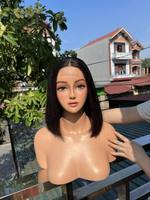 SHIN HAIR Perruque Lace Front HD Transparente 2x4 à Raie Profonde de 8 Pouces, Cheveux Humains Vierges Vietnamiens Remy, Sans Colle, Densité 200%, Grande Taille de Bonnet