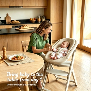 <span class=keywords><strong>Chaise</strong></span> <span class=keywords><strong>haute</strong></span> convertible 3-en-1 pour bébé avec siège inclinable sécurisé pour nouveau-né - Product Image 3
