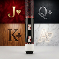Queue de billard incrustée 1/2, queue de billard avec élément carte à jouer, pointe de 12,5 mm, joint métallique, logo personnalisé disponible, vente directe usine