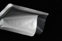 Sachet Doypack à fond plat en plastique uni, résistant à l'humidité, scellé sur 3 côtés, en feuille d'aluminium mate pure, pour l'emballage de chewing-gum et d'aliments pour animaux de compagnie