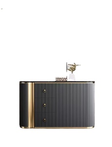 Mobile Console in Legno Massello Stile Italiano di Lusso con Cassetti e Credenza Design Moderno per Soggiorno - Product Image 1