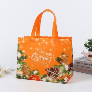 Wholesale Non-Woven Christmas <b>Bags</b> - Eco-Reusable Xmas <b>Gift</b>/Shopping <b>Bags</b> Santa/Snowflake/Tree Prints, Custom Logo - Product Image 2