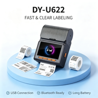 Printer Label Thermal Mini Portabel Bluetooth 300DPI untuk Rantai Dingin Makanan Segar