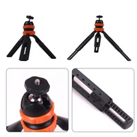 Smartphone Mini Portable Selfie Stick Caméra Vidéo Photo Support de Bureau Trépied Live Stream Lumière LED Support de Microphone