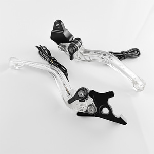 Palancas de Freno para Motocicleta Qiangye Transparentes de 6 Pulgadas con Luz LED para Modificación de Manillar de Motocicleta - Product Image 3